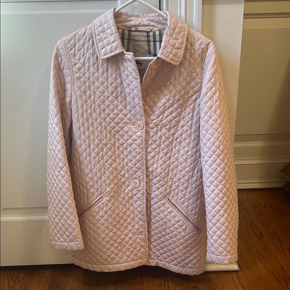 Burberry Light Pink Quilted Puffer Jacket